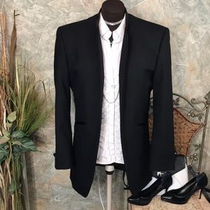 Jean Yves 🌹 stunning deep rich black unisex tuxedo suit jacket coat blazer